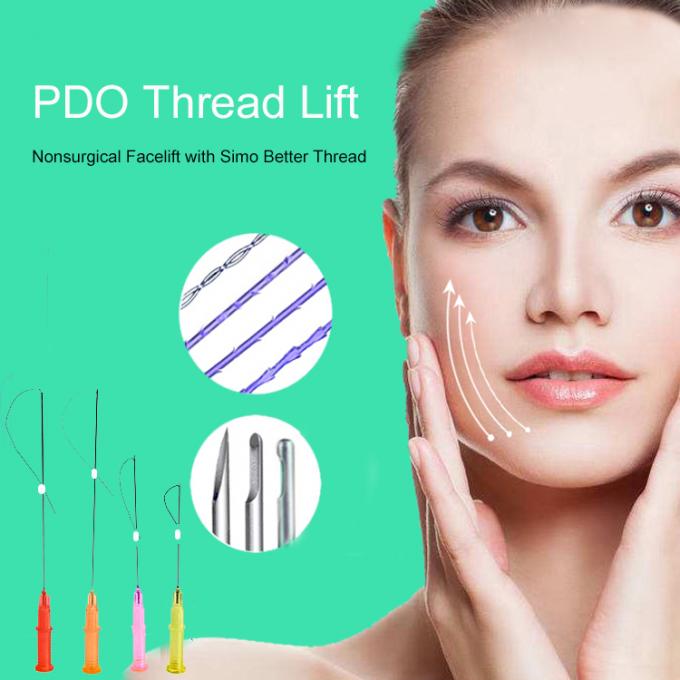 피부 회춘 단청 실 상승 Biocompatible PDO 흡수되기 쉬운 실 상승